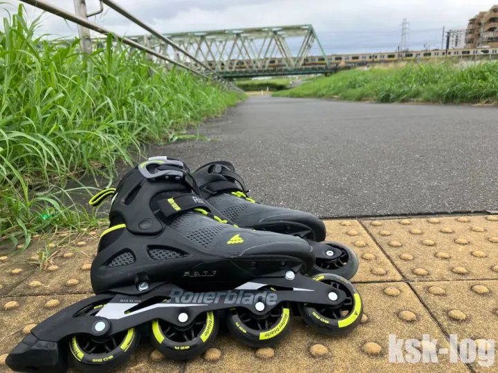 荒川河川敷で13kmをインラインスケートで滑走してきた(平井大橋⇔荒川河口)のサムネイル