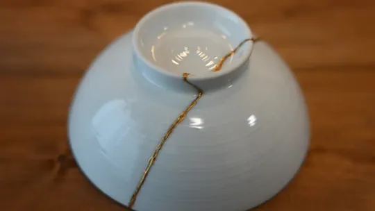 割れた食器をタイトボンド3とゴールドライナーで食洗器・レンジ対応のまま修復した