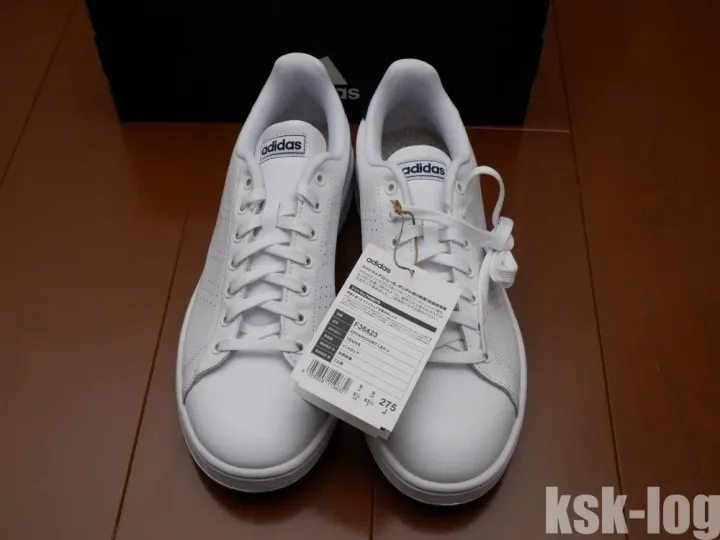 甲高幅広が白レザースニーカーを購入するとして、割り切ってコスパのみでAdidas Advancourt LeaU(F36423)を購入することにしたのサムネイル
