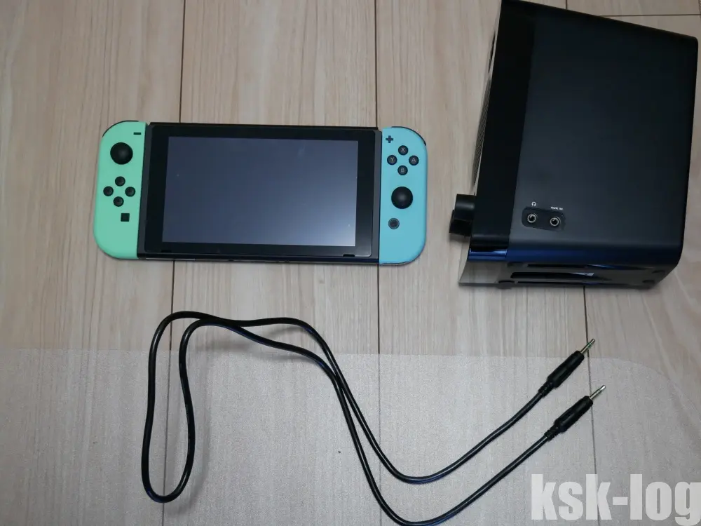 PCとSwitchの音声をAUX入力対応スピーカーで共有・同時再生する