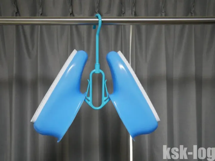 バススリッパと室内スリッパの屋内干しにLEC W-479 シューズハンガーを購入したのサムネイル