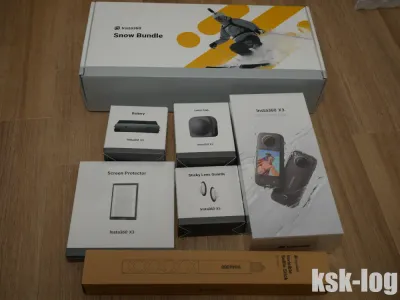 インラインスケートやスキーの撮影用に360度カメラのInsta360X3を購入して使ってみた